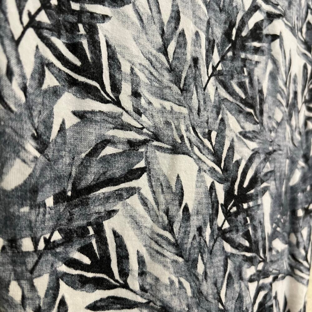 Posh Peanut Bamboo Leaf Print Long Sleeve Romper Gray Black 3-6M Baby Unisex - Picture 6 of 12